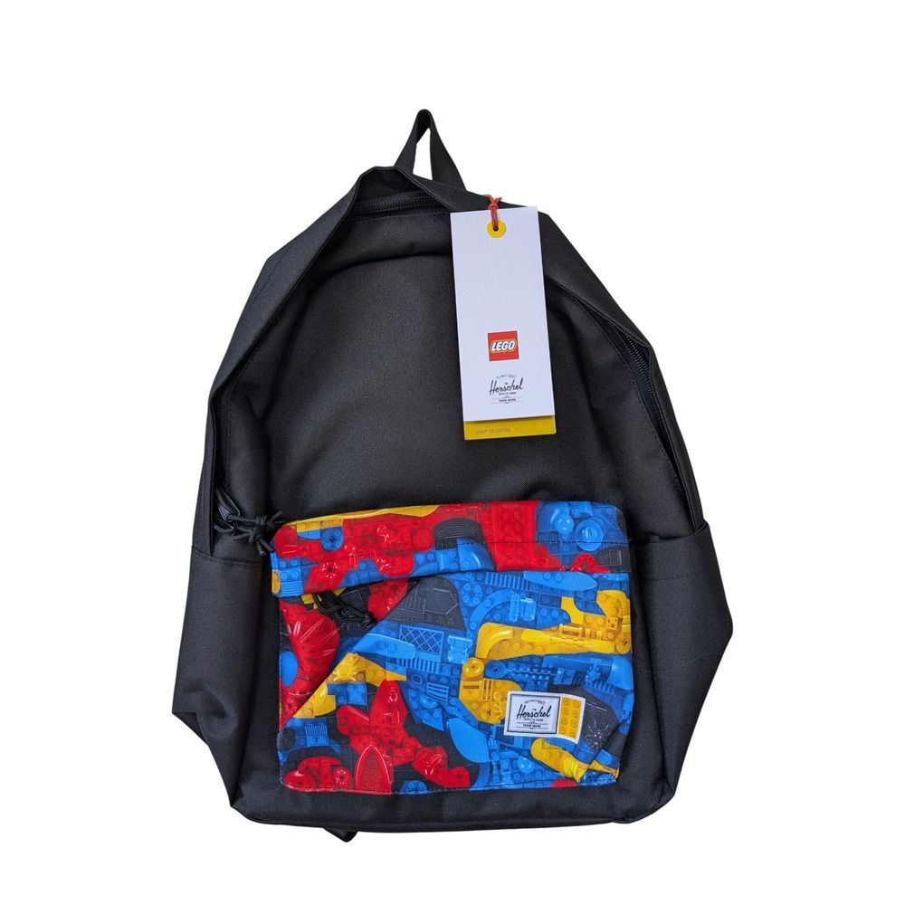 NWT Herschel Supply Co LEGO Classic XL Backpack Black Scavenger Hunt Bricks - Picture 5 of 14